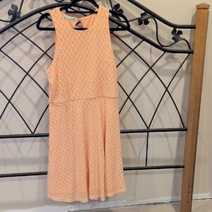2/$10 Maurices Peach Textured Midi Dress